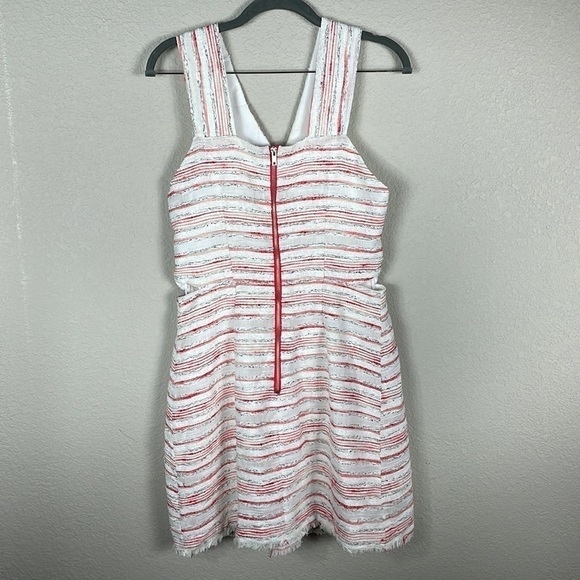 W118 by Walter Baker Mini Dress Tweed Candy Stripe Side Cut Out Sleeveless Sz M - Picture 7 of 12